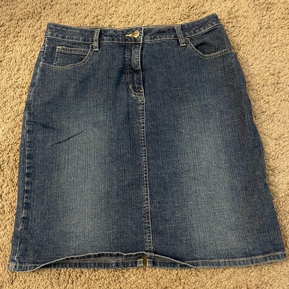 Westport denim midi skirt